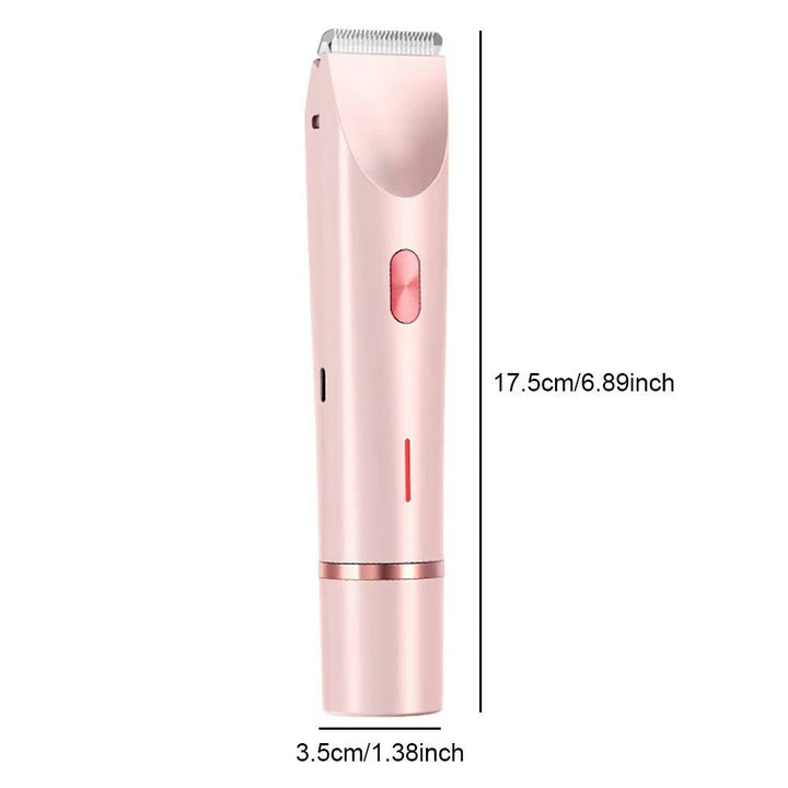 Afeitadora Eléctrica 2 en 1 para Mujer con Recortadora Recargable y Cabezal de Afeitado Giratorio