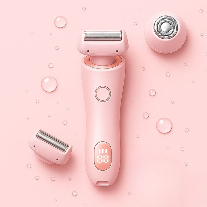 Afeitadora Eléctrica para Mujer con Cabezales Intercambiables y Pantalla Digital