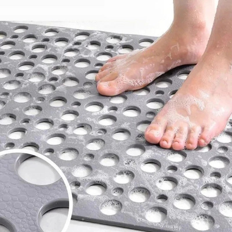 Alfombra antideslizante para ducha - Perforada con ventosas