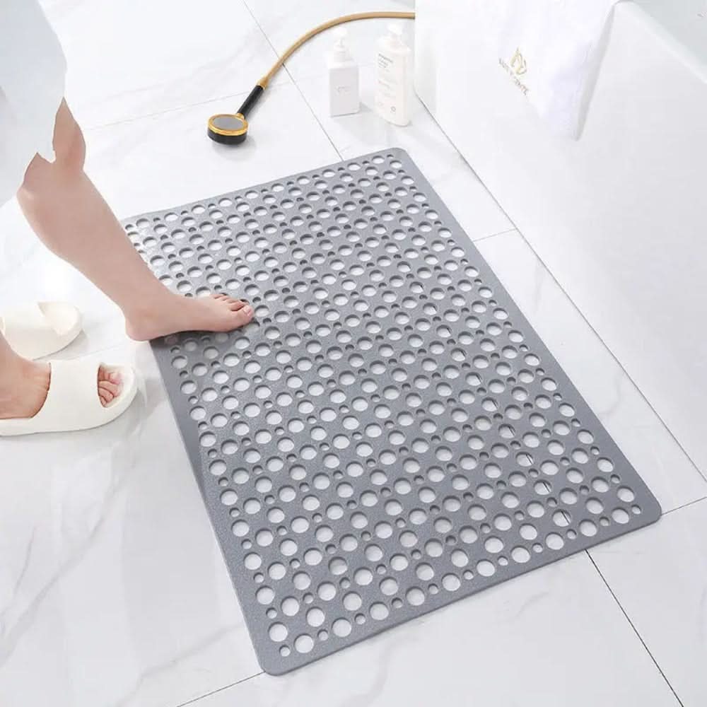 Alfombrilla de Baño Rectangular con Orificios de Drenaje y Superficie Texturizada