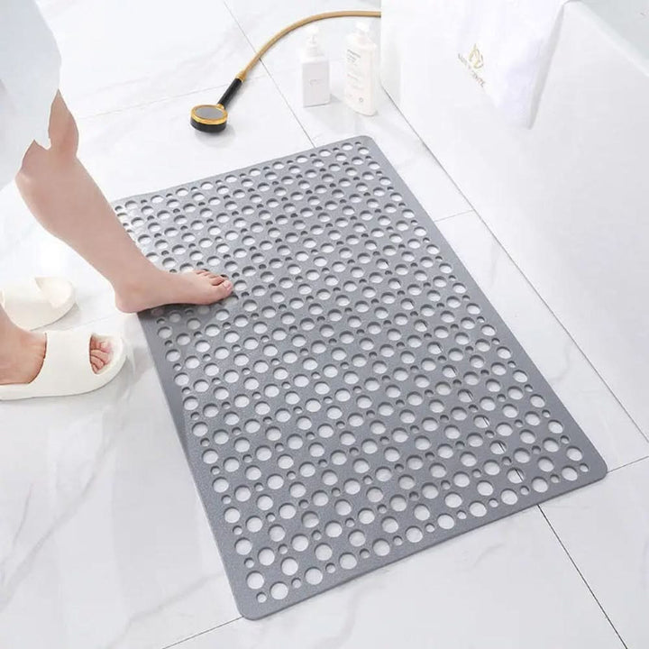 Alfombrilla de Baño Rectangular con Orificios de Drenaje y Superficie Texturizada