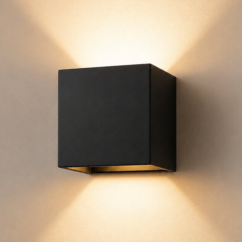 Aplique de Pared Cúbico con Luz Superior e Inferior