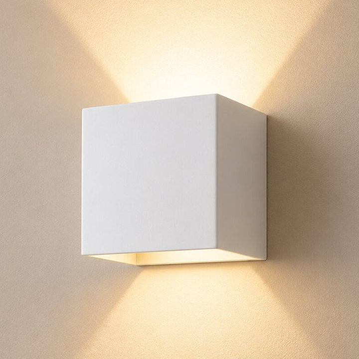 Aplique de Pared Cúbico con Luz Superior e Inferior