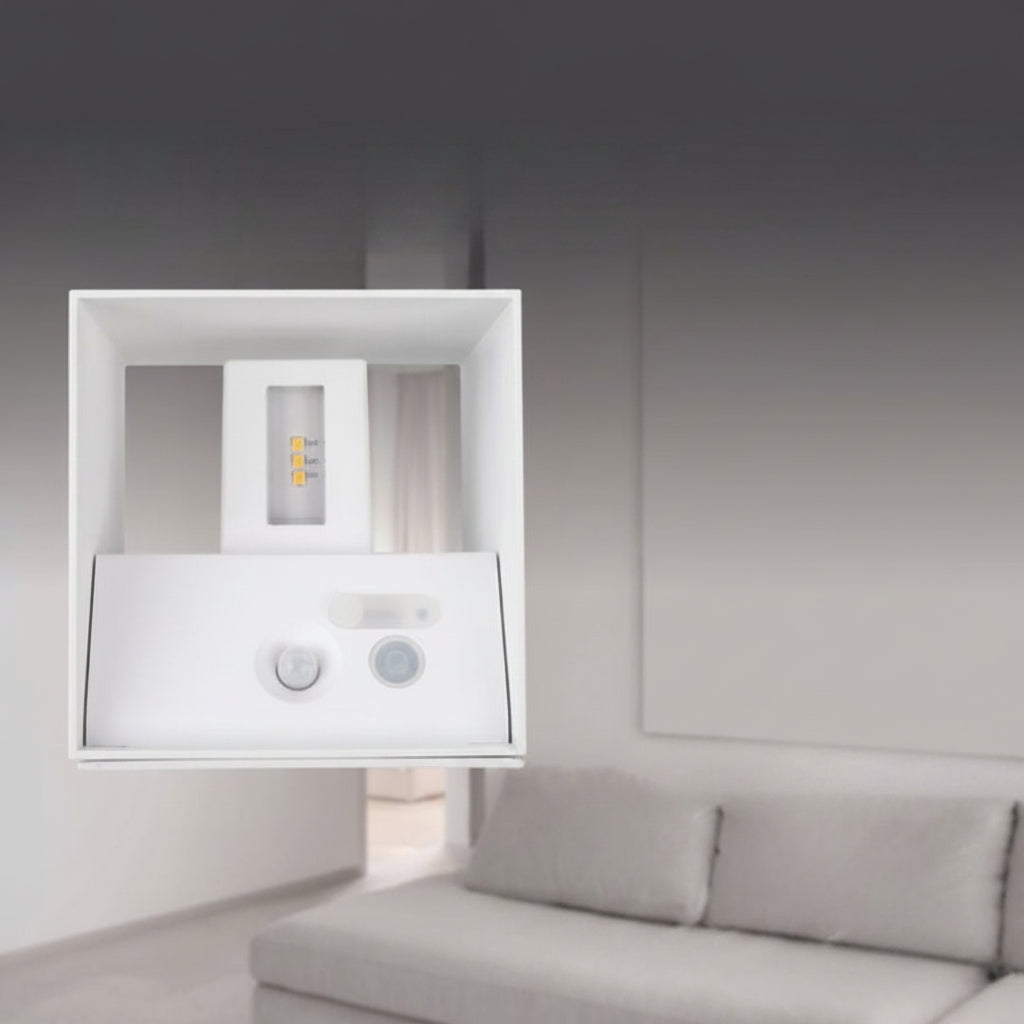Aplique de Pared Cúbico con Luz Superior e Inferior