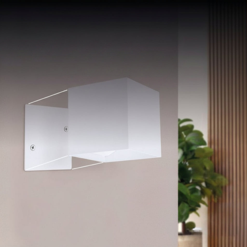 Aplique de Pared Cúbico con Luz Superior e Inferior
