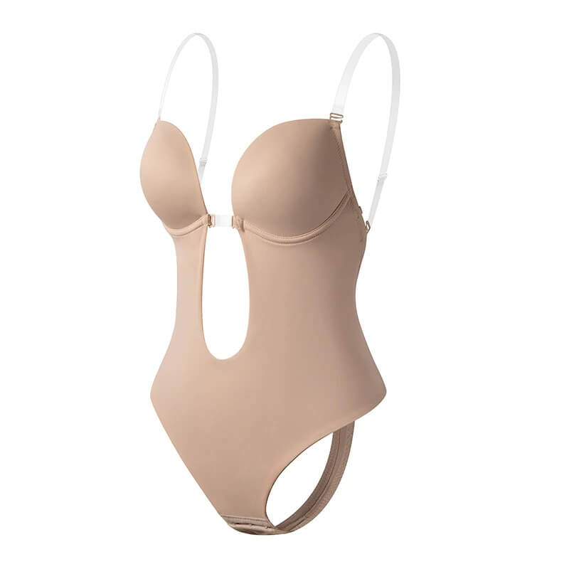 Body Moldeador para Mujer con Espalda Descubierta, Escote Profundo y Tanga