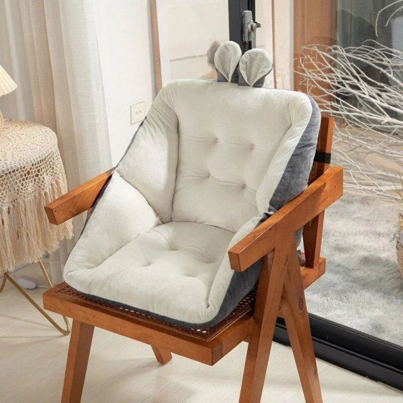 Cojín para Silla con Respaldo Integrado y Lazos de Sujeción
