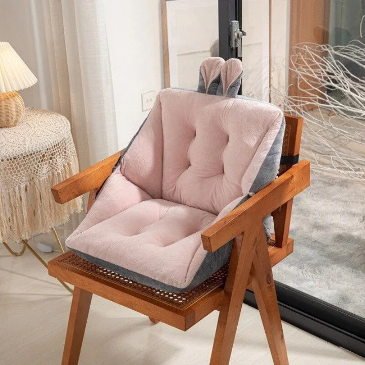 Cojín para Silla con Respaldo Integrado y Lazos de Sujeción