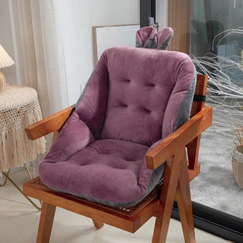 Cojín para Silla con Respaldo Integrado y Lazos de Sujeción