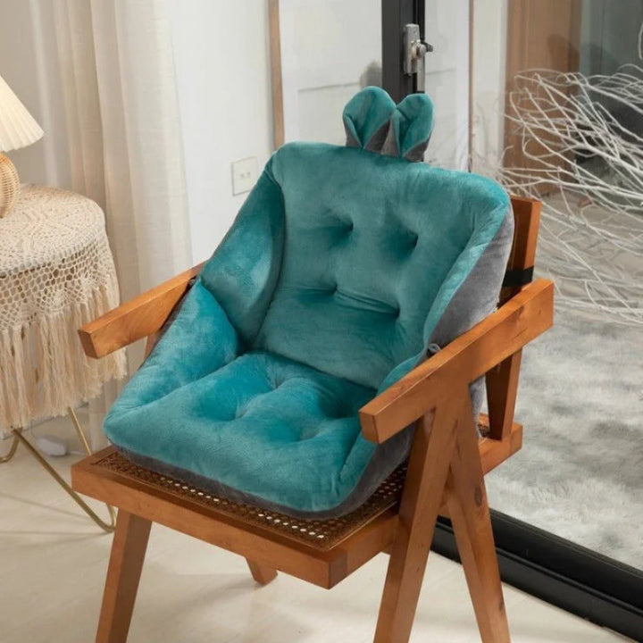 Cojín para Silla con Respaldo Integrado y Lazos de Sujeción