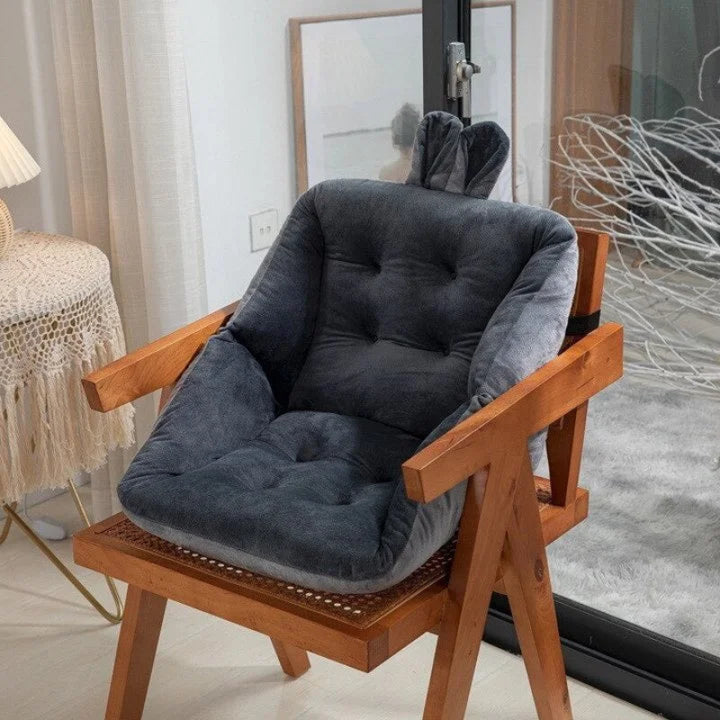 Cojín para Silla con Respaldo Integrado y Lazos de Sujeción
