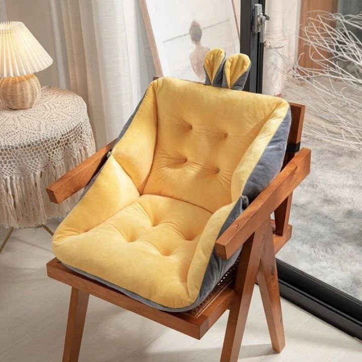 Cojín para Silla con Respaldo Integrado y Lazos de Sujeción