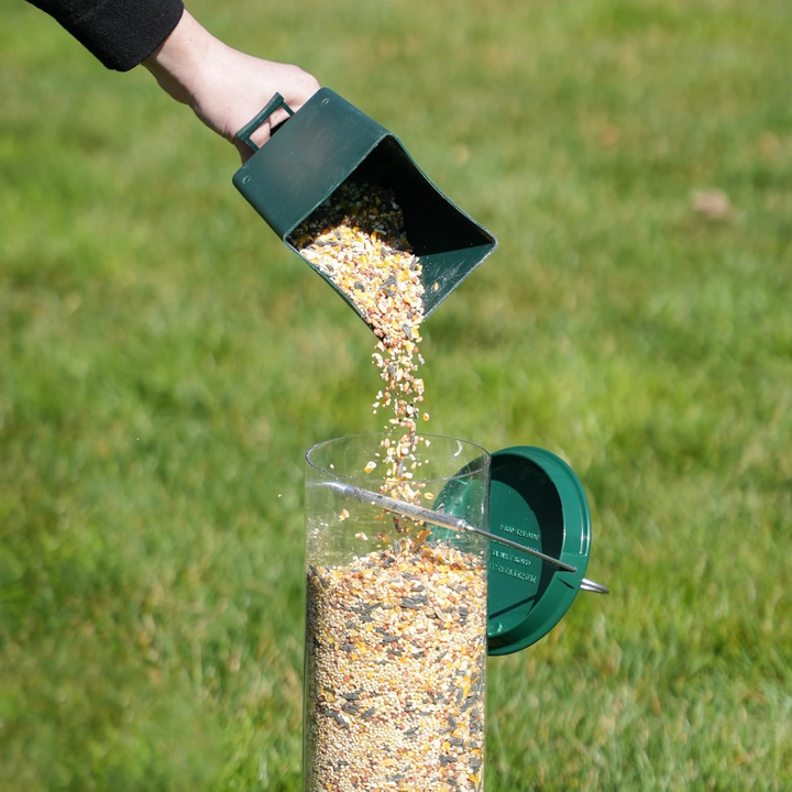 Comedero Colgante para Pájaros con Tubo y Aro Giratorio