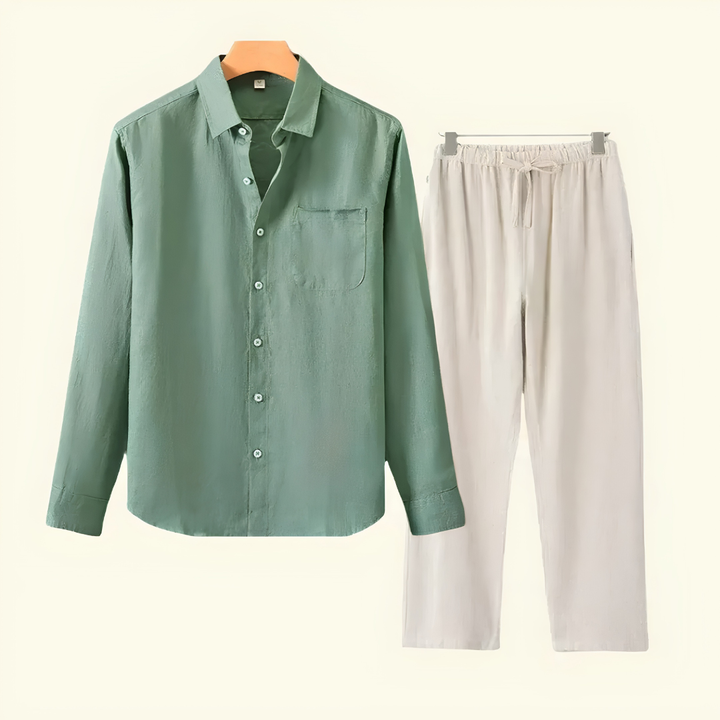 Conjunto para Hombre con Pantalón y Camisa de Manga Larga