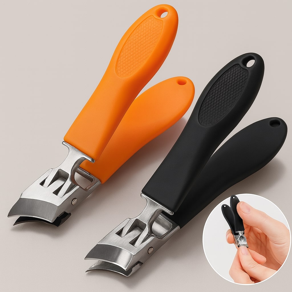 Cortaúñas con Mandíbula Curva Ancha y Mango Largo