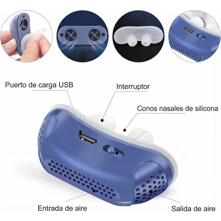 Dispositivo Nasal Recargable para Uso en la Nariz