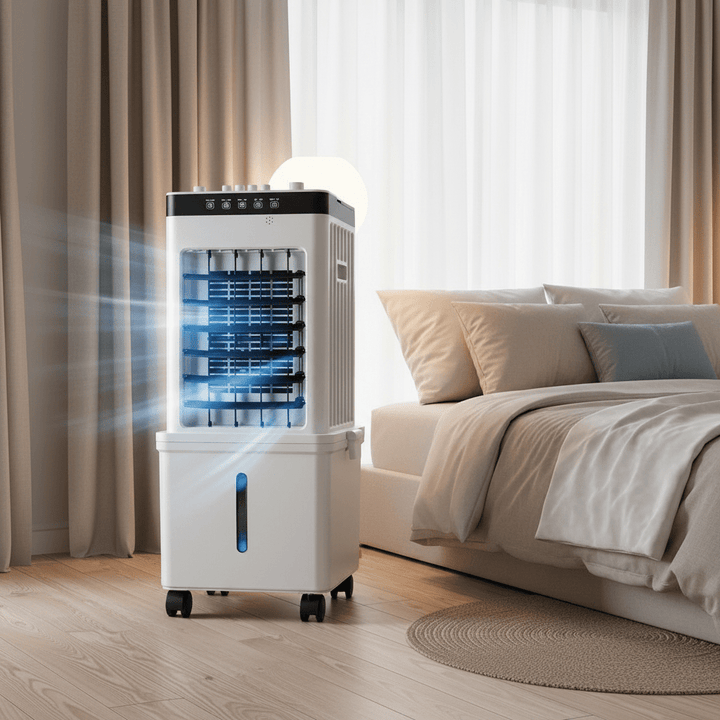 Enfriador de Aire Evaporativo Portátil con Ruedas