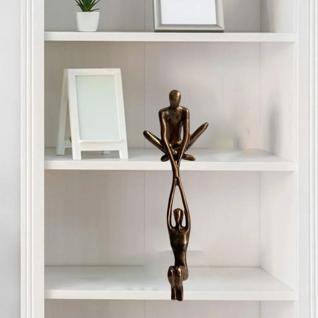 Escultura Abstracta de Figuras Humanas para Borde de Estante