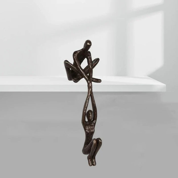 Escultura Abstracta de Figuras Humanas para Borde de Estante
