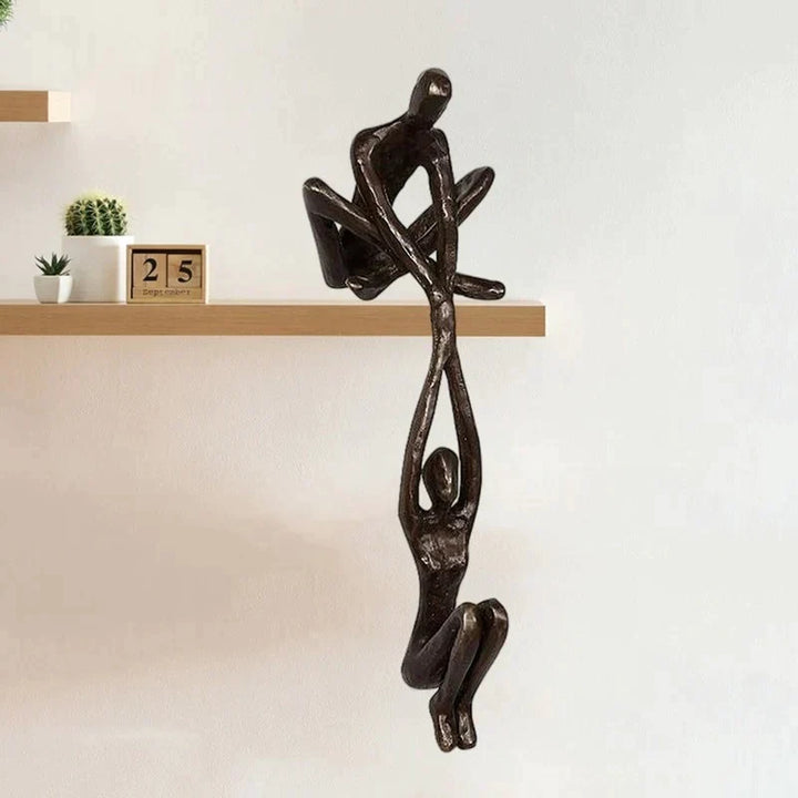Escultura Abstracta de Figuras Humanas para Borde de Estante
