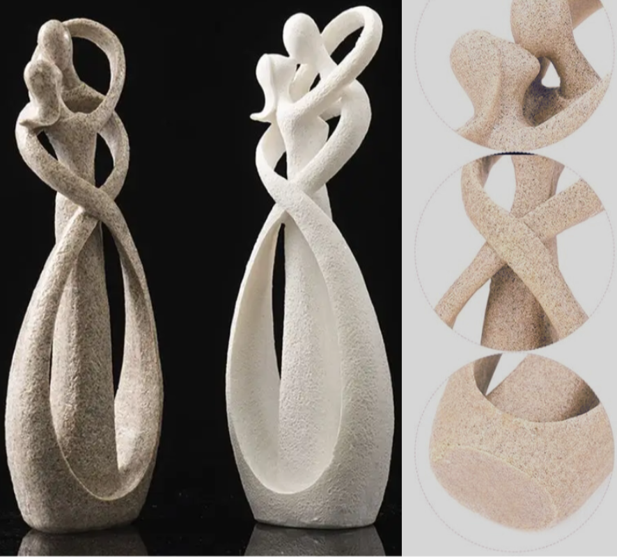 Escultura Abstracta de Figuras Humanas para Mesa