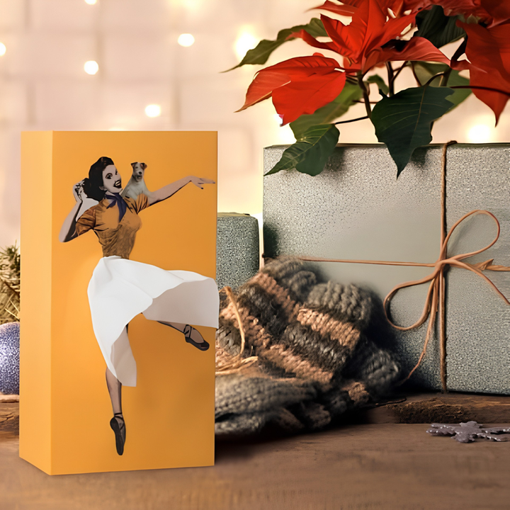 Funda para Caja de Pañuelos con Motivo de Bailarina