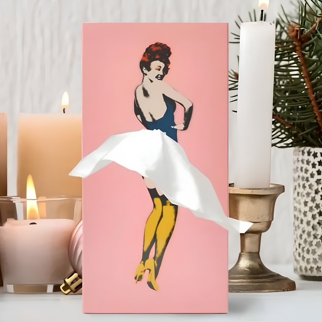 Funda para Caja de Pañuelos con Motivo de Bailarina
