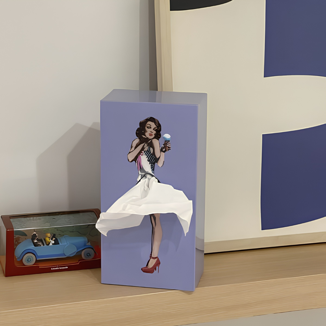 Funda para Caja de Pañuelos con Motivo de Bailarina