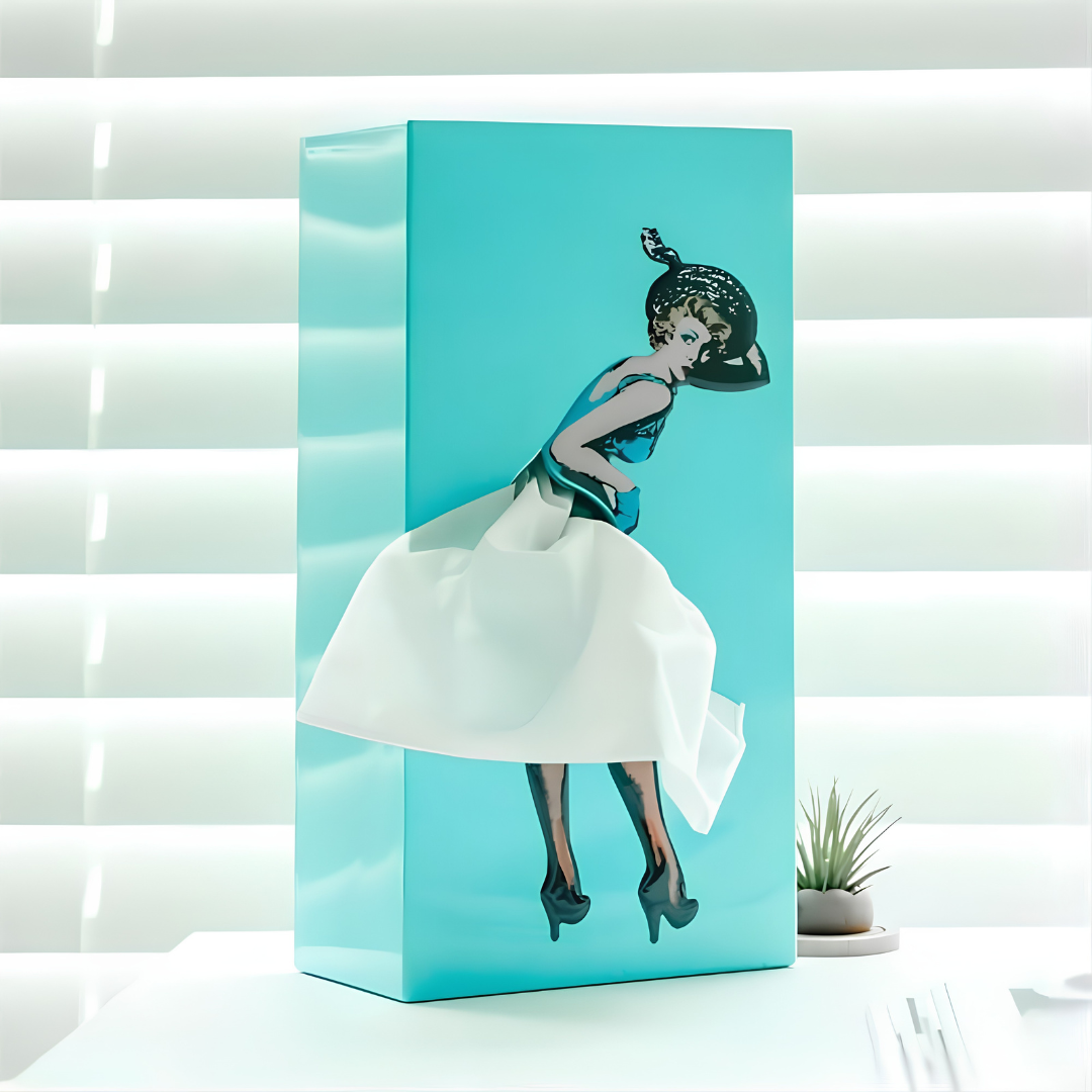 Funda para Caja de Pañuelos con Motivo de Bailarina