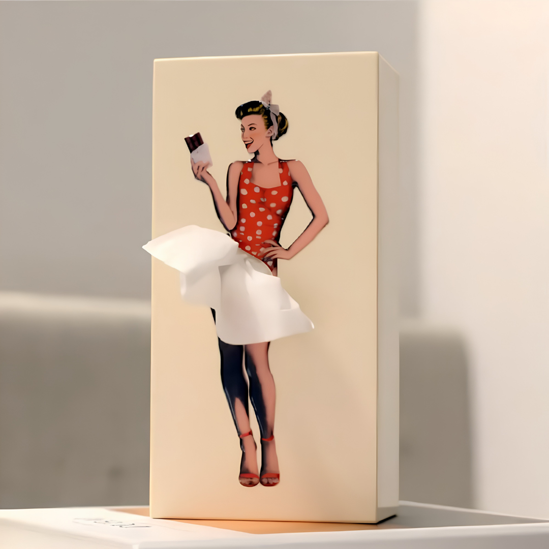 Funda para Caja de Pañuelos con Motivo de Bailarina