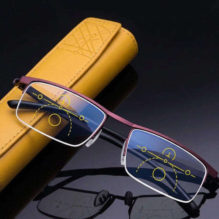Gafas Multifocales de Montura Semi al Aire - Diseño Multizona