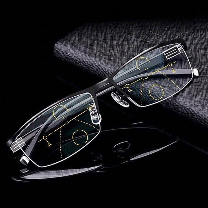 Gafas Multifocales de Montura Semi al Aire - Diseño Multizona