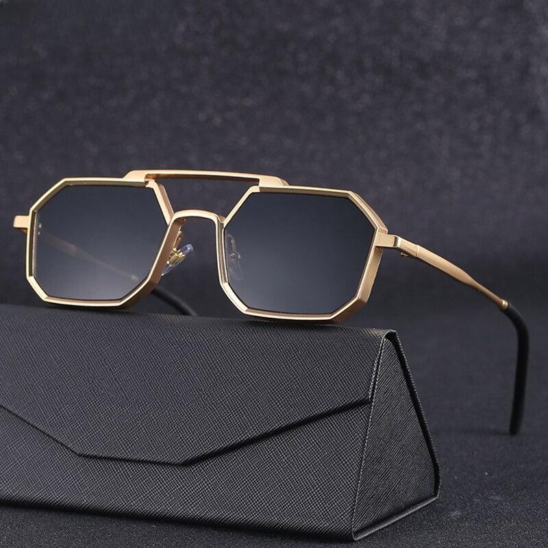 Gafas de Sol Octagonales para Hombre con Doble Puente