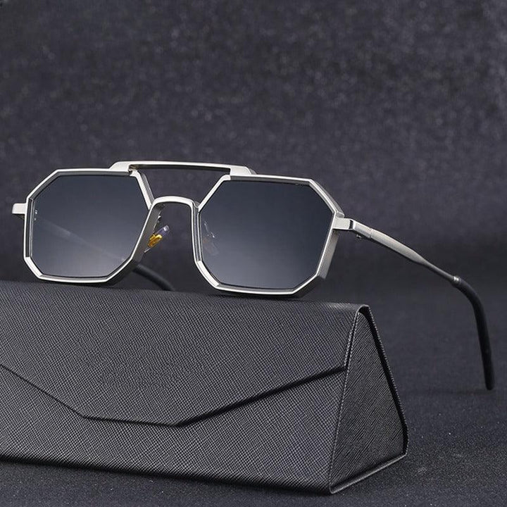 Gafas de Sol Octagonales para Hombre con Doble Puente