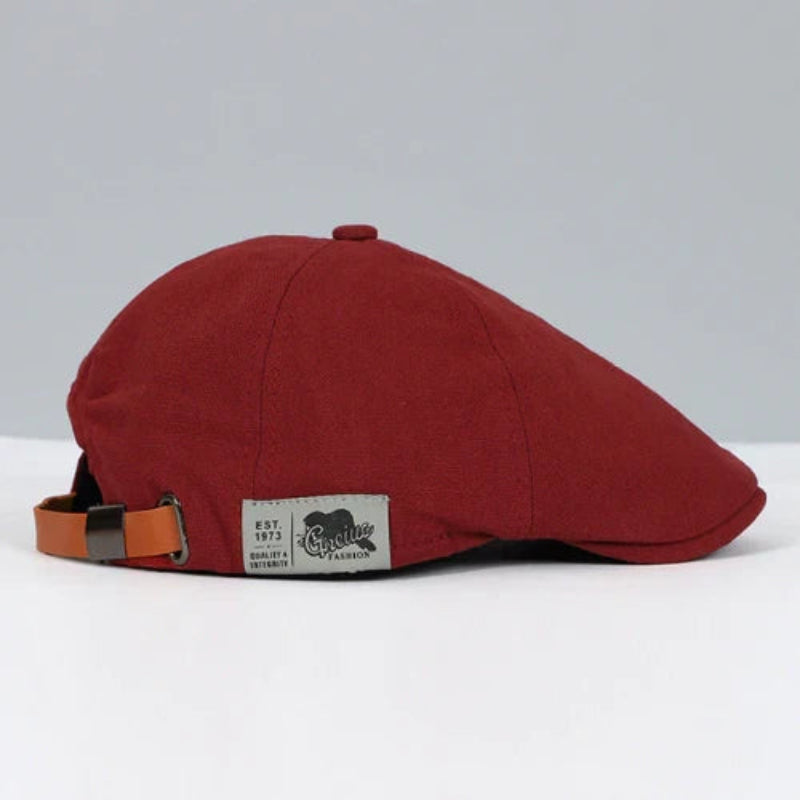 Gorra Plana para Hombre con Diseño de Paneles Estilo Newsboy