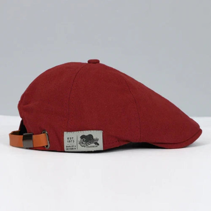 Gorra Plana para Hombre con Diseño de Paneles Estilo Newsboy