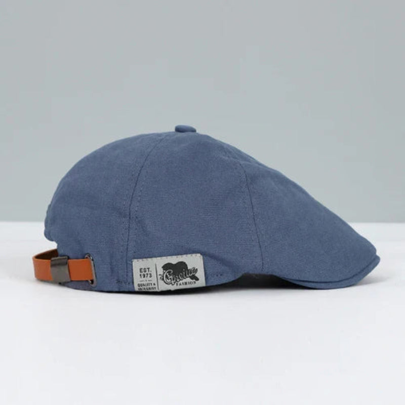 Gorra Plana para Hombre con Diseño de Paneles Estilo Newsboy