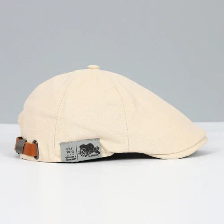 Gorra Plana para Hombre con Diseño de Paneles Estilo Newsboy