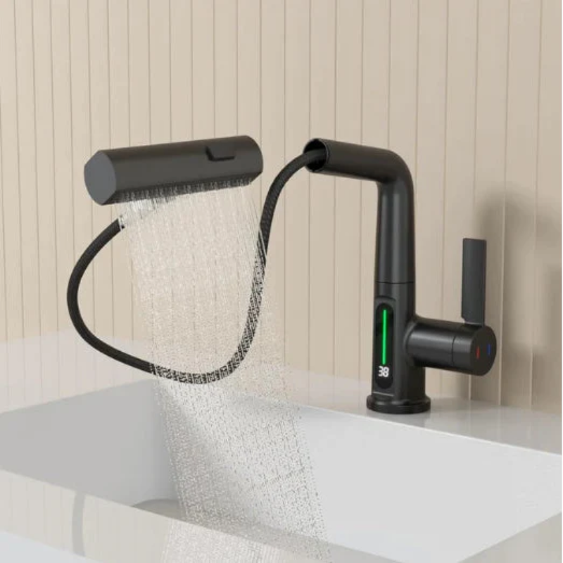 Grifo para Lavabo Extraíble con Pantalla Digital