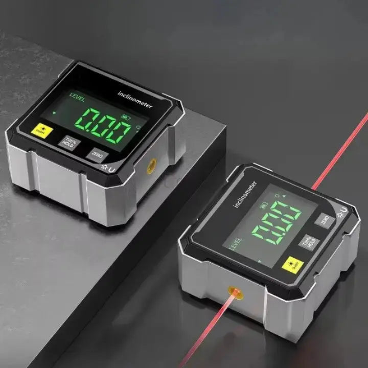 Inclinómetro Digital con Buscador de Ángulos Láser y Pantalla LCD