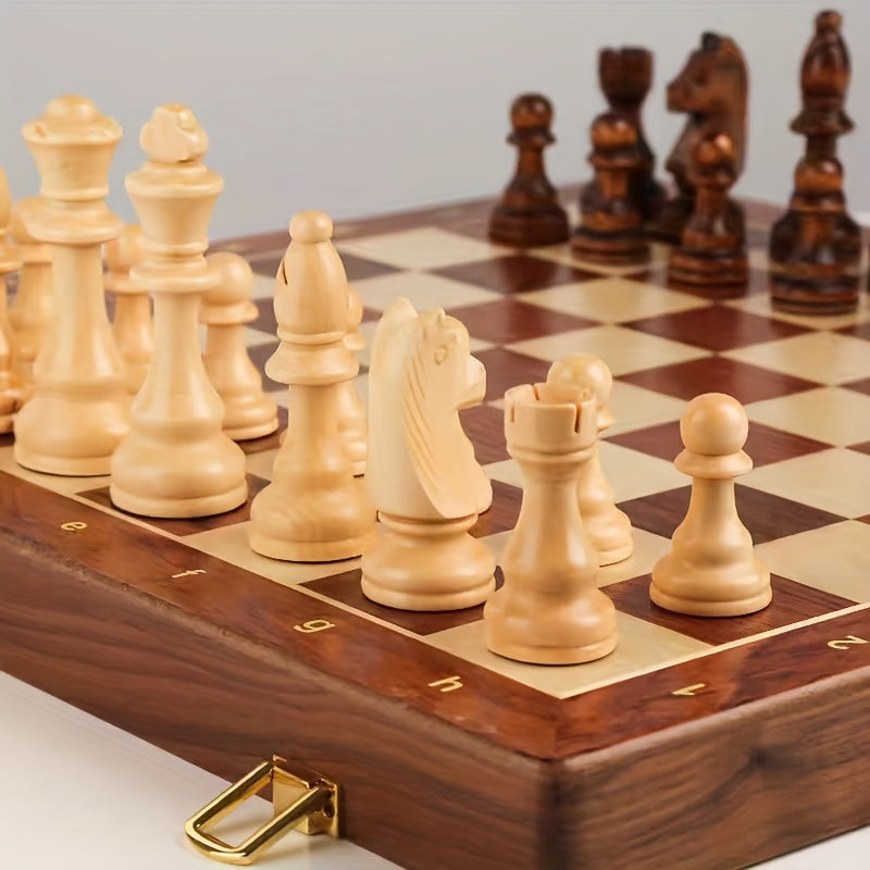 Juego de Ajedrez Plegable con Tablero y Almacenamiento