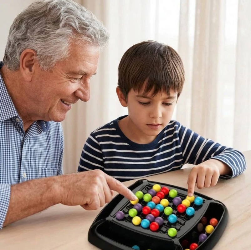 Juego de Mesa de Emparejar Bolas de Colores Arcoíris