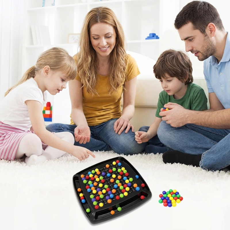 Juego de Mesa de Emparejar Bolas de Colores Arcoíris