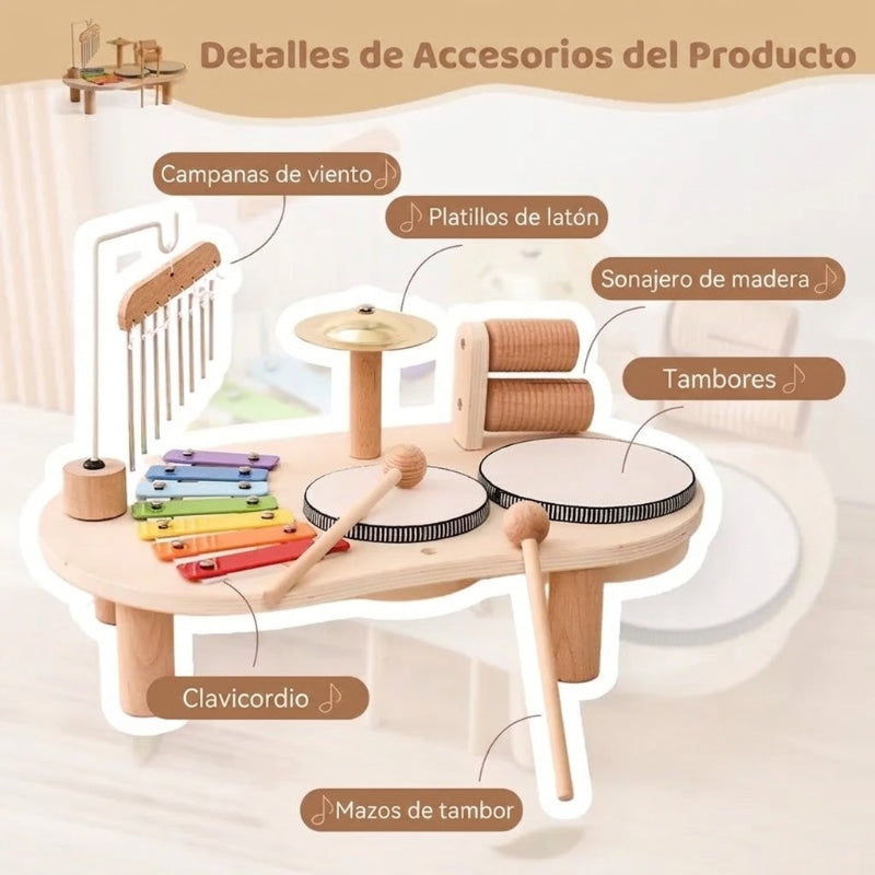 Juego de instrumentos musicales para niños - Estación de música con percusión