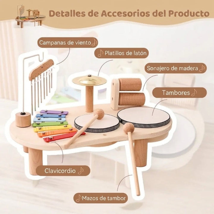 Juego de instrumentos musicales para niños - Estación de música con percusión