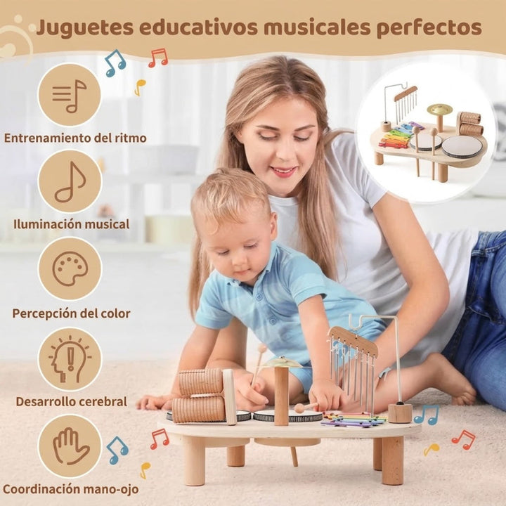 Juego de instrumentos musicales para niños - Estación de música con percusión