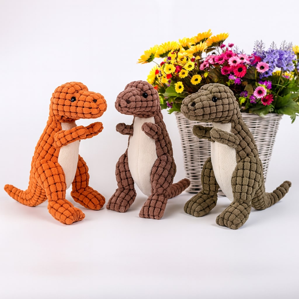 Juguete de Peluche para Perro con Forma de Dinosaurio y Chirrido