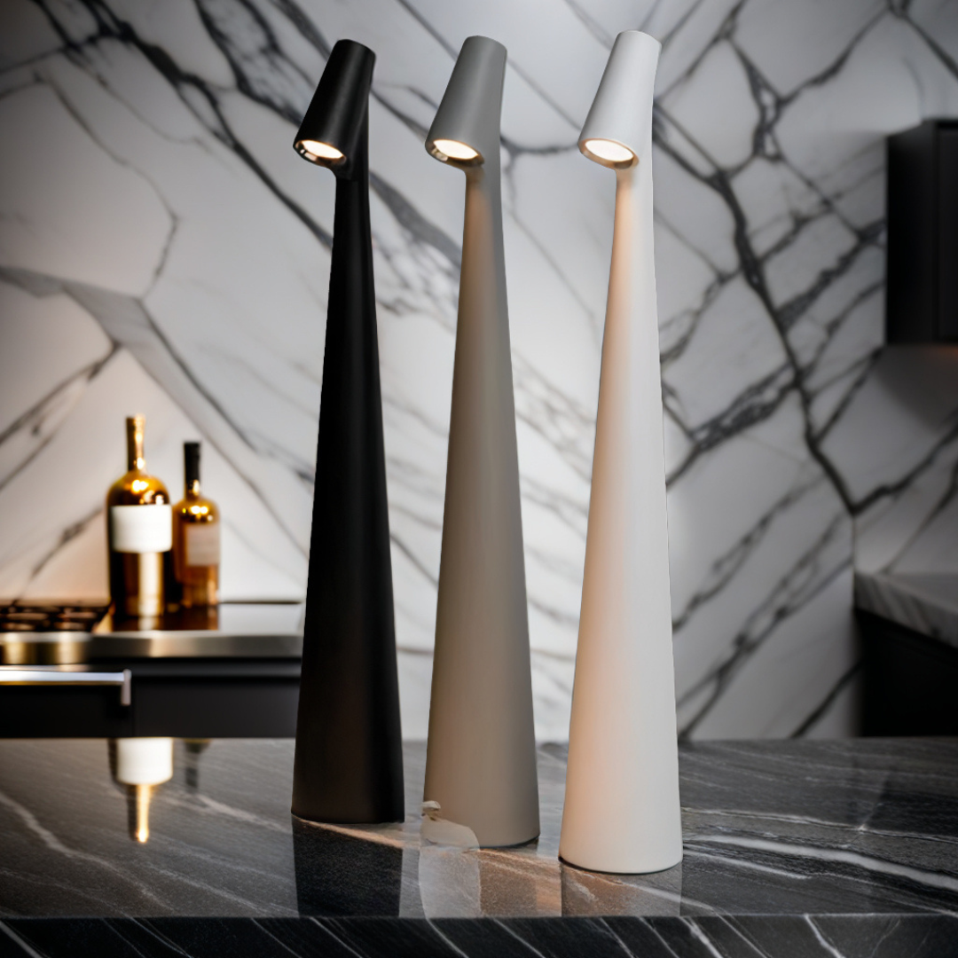Lámpara de Mesa Inalámbrica Recargable con Diseño Cónico