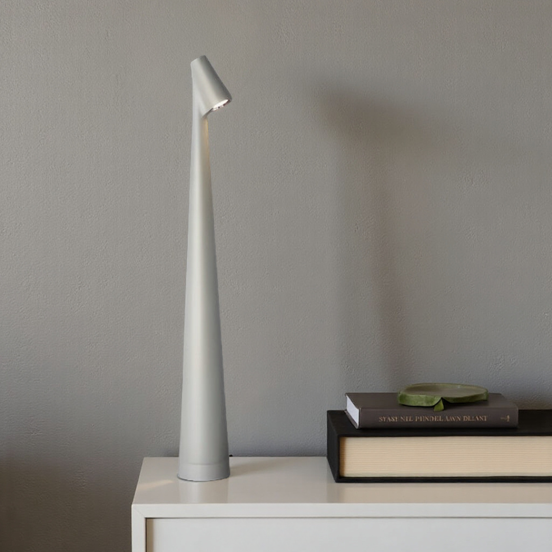 Lámpara de Mesa Inalámbrica Recargable con Diseño Cónico