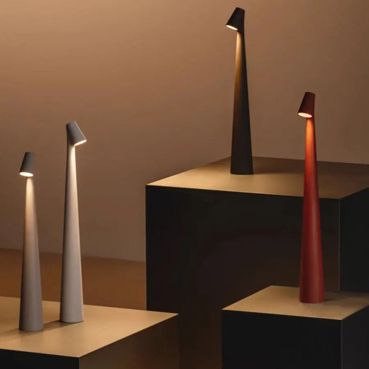 Lámpara de Mesa LED Inalámbrica con Base Cónica